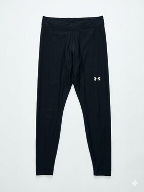 Under Armour Black Compression Gear Leggings with White Accents